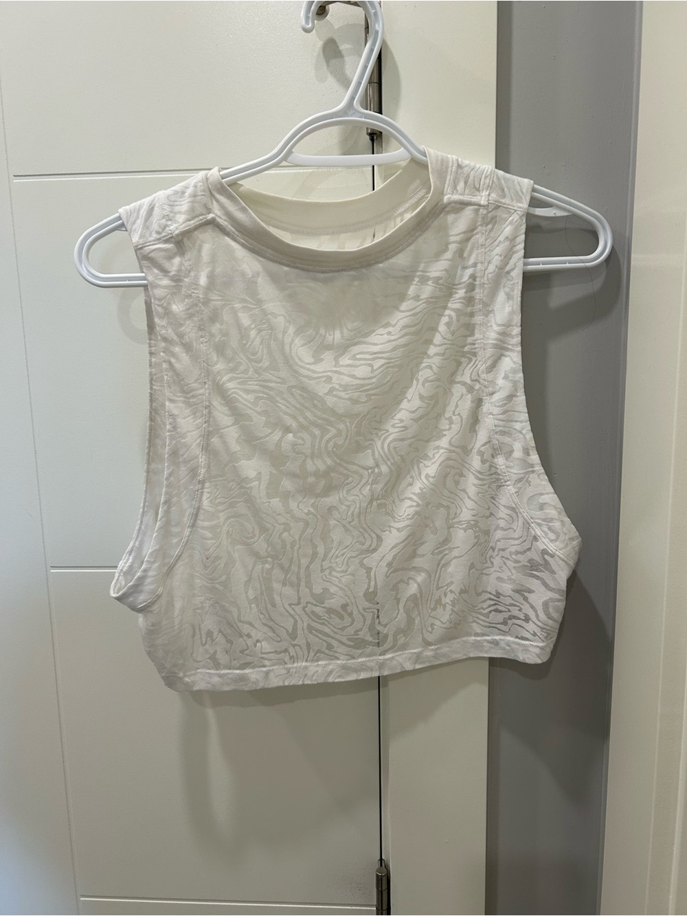 lululemon athletica White Textured Crop Tank
